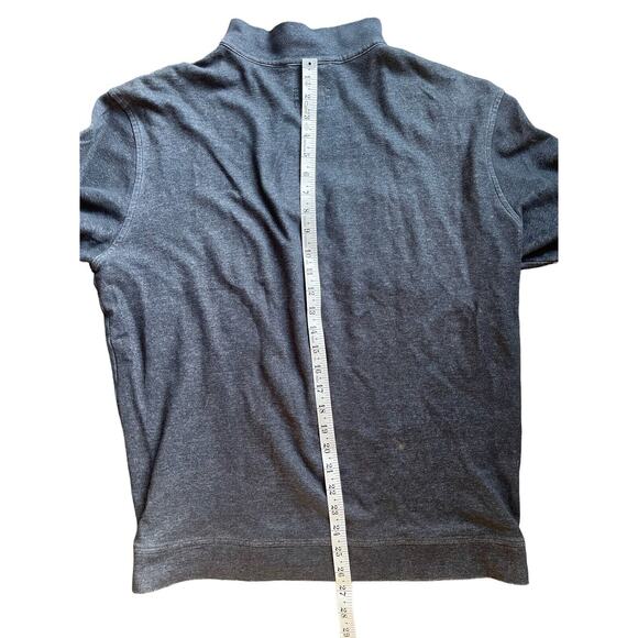 Linksoul Men’s Medium 1/4 Zip Pullover Mock Neck Heathered Navy Blue - Picture 10 of 10